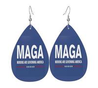 Morons are governing america Leather Earrings, Clothing Decoration, Suitable For Festival Parties, Holidays And Daily Life