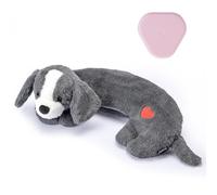 Moropaky Heartbeat Puppy Toys Dog Heartbeat Toy for Anxiety Relief Calming Aid, Heartbeat Stuffed Animal for Puppy Dog Comfort Sleep Aid Crate Training, Puppy Essentials, Dark Gray