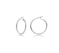 MOROTOLE Sterling Silver Hoop Earrings Silver Large HoopS Earring For Women Big Thin Hoops Earring Hypoallergenic Circle Endless Hoop Earrings for Women