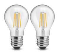 Morotty E27 LED Light Bulbs 4W,E27 A60 Edison Screw Bulbs,400LM,LED Filament,40W Equivalent,Warm White 2700K,Non Dimmable,Pack of 2