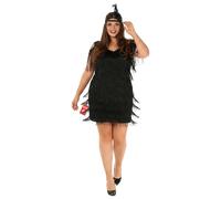 Morph 1920s Flapper Costume Dress for Women, Vintage Gatsby Style Plus Size Flapper Dresses, Roaring Twenties Attire, X-Large
