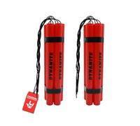 Morph Adult 12 Sticks Fake Dynamite Red TNT 6 Stick Bundle Plastic Prank Pretend Explosive Bomb Pack Film Costume Prop (2 pack)