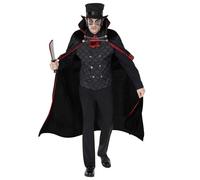 Morph Adult Vampire Costume for Men, Dracula Costume, Jack The Ripper Costumes, Gothic Vampire Outfit, X-Large