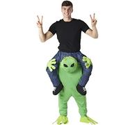 Morph Alien Piggyback Costume, Adult Alien Piggy Back Halloween Costumes Men, Carry Me Halloween Costumes Women