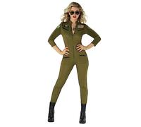 Morph Army Fancy Dress For Women, Ladies Fighter Pilot Fancy Dress, Aviator Costume Women, Halloween Costumes Adult Womens, Medium