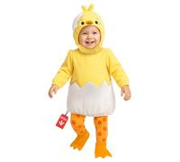 Morph, Baby Chicken Costume Kids, Halloween Costumes for Kids | Plush Yellow Tabard with a Hatching Eggshell Design, Character Hood Included, Perfect for Halloween, Fun for Fancy Dress