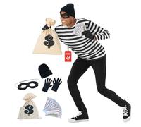Morph Burglar Costume, Cops And Robbers Fancy Dress, Bank Robbers Outfit Men, Halloween Costumes Men, Fancy Dress For Adults, Medium