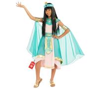 Morph, Cleopatra Costume Kids, Halloween Costumes for Kids | Pink, Gold Dress with Flowing Cape Panels, Egyptian Style Collar Included, Perfect for Halloween, Fun for Fancy Dress