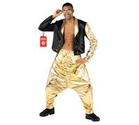 Morph Costumes 90s Fancy Dress Men, Gold Rapper, Halloween Costume Men, Mens 90s Fancy Dress, Medium