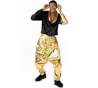 Morph Costumes 90s Fancy Dress Men, Gold Rapper, Halloween Costume Men, Mens 90s Fancy Dress, X-Large