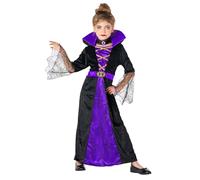 Morph Costumes Purple Vampire Dress for Girls - Kids Halloween Vampire Costume - Spooky Dress-Up Outfit, 4-6 Years