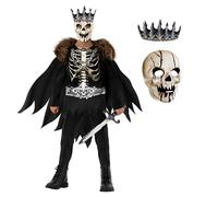 Morph Dark King Skeleton Costume - Skeleton Knight Costume Kids Dark King Halloween Costumes for Boys M