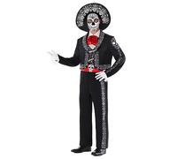 Morph Day Of The Dead Costume For Men, Mariachi Outfit, Dia De Los Muertos Costume, Festive Halloween Attire, 3X-Large