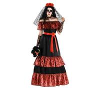 Morph Day Of The Dead Costumes For Women, Dia De Los Muertos Costume Women, Womens Halloween Costume Adult, X-Large