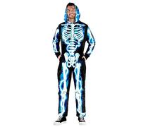 Morph Electric Skeleton Costume Men Adult Halloween Jumpsuit Skeleton Outfit for Men Halloween Costumes, Medium