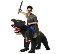 Morph Evil Dog Ride On Inflatable Kids, Blow Up Costumes Kid, Inflatable Costume Kids