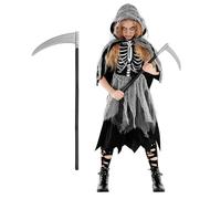 Morph Girl Grim Reaper Costume For Kids - Halloween Reaper Outfit For Girls - Spooky Dress Up Fun, Small