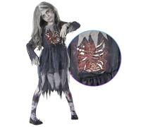 Morph Girls Zombie Costume - Halloween Zombie Costumes for Kids - Spooky Dress-Up for Girls - Fun Halloween Outfit, X-Large