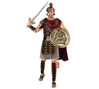 Morph Gladiator Costume Men, Warrior Costume, Halloween Costumes for Men, M | Tunic with Studded Shoulder Piece, Flowing Cape, Two Wrist Cuffs Included, Perfect for Halloween, Great for Fancy Dress
