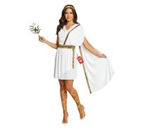 Morph, Gr oddess Costume Women, Halloween Costumes for Women | Elegant White Toga Style Dress with Attached Cape, Detachable Belt Included, Perfect for Halloween, Great for Fancy Dress
