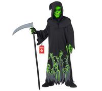 Morph Grim Reaper Costume, Grim Reaper Costume Kids, Halloween Costumes for Kids, Scary Halloween Costumes for Boys, 3-4 Years