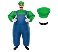 Morph Inflatable Megamorph Giant Green Plumber Costume, Plumbers Costume Mens, Inflatable Costumes Adult, Halloween Costumes Men