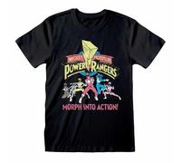 Morph Into Action T-Shirt Mighty Morphin Power Rangers Black M