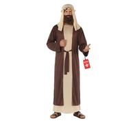 Morph Joseph Costumes, Mens Christmas Costume | Brown, Cream Robe with Tie Waist, Wiseman Style Headpiece Included, Perfect for Christmas, Great for Fancy Dress