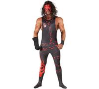 Morph Kane Costume - WWE Wrestling Costume for Adults - Kane WWE Fancy Dress - Wrestler Outfit for Fans, X-Large
