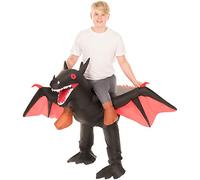 Morph MCKROIBD Ride Costume, Child, Black Dragon Kids, One Size