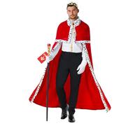 Morph, King Costume Adult, Halloween Costumes for Men | Hem, Jewelled Clasp Fastening At the Front, Hook, Loop Closure Included, Perfect for Halloween, Great for Fancy Dress