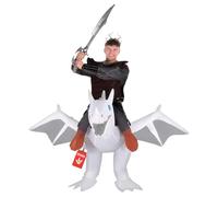 Morph MCROIWD Ride on Costume, White Dragon Adult, One Size
