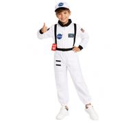 Morph, Nasa Astronaut Costume Kids, Halloween Costumes for Kids, M | Five Stitched-on Patches, Working Pockets, Coordinating Cap Included, Perfect for Halloween, Fun for Fancy Dress