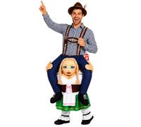 Morph Piggyback Costumes Adults, Oktoberfest Outfit Mens | Beer Wench Piggyback Design, Stuff-Your-Own-Legs Illusion, Drawstring Waist, Perfect for Oktoberfest, Great for Dress-Up