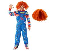 Morph Play Time Killer Costume With Wig For Boys Halloween Horror Movie Costume Kids Halloween Costumes, Medium