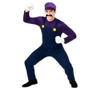 Morph Plumber Brother Purple Mens, Mens Plumber Costume, Halloween Costume for Men, Halloween Costumes for Adults, Large