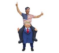 Morph Presidential Piggyback Costume, Piggy Back Costume Adult, Halloween Costumes Men, Funny Political Costumes