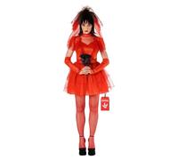 Morph Red Bride Costume, Gothic Wedding Dress, Red Dresses For Women UK, Halloween Costumes Adult Women, Large