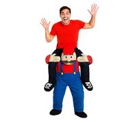 Morph Red Plumber Piggyback Costume, Piggyback Costumes Adults, Halloween Costumes Men