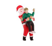 Morph Santa Inflatable Costume Kids, Santa Blow Up Costume, Santa Carrying Costume, Funny Inflatable Christmas Costume Kids One Size