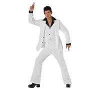 Morph Saturday Night Disco Costume Men 70s White Leisure Suit for Men 70s Fever Outfit Halloween Costumes For Adults 3XL