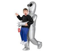 Morph Silver Alien Costume Kids, Alien Inflatable Costumes, Blow Up Costume Kids