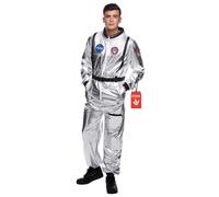 Morph Silver Astronaut Costume for Men, Adult Spaceman Costume, Space Suit for Halloween and Dress Up, Large