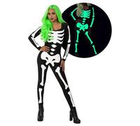 Morph Skeleton Bodysuit Women Glow In The Dark Halloween Costume Adult Skeleton Outfit For Women, X-Large