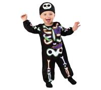 Morph Skeleton Costume for Kids - Toddler Boy Halloween Skeleton Outfit - Baby Boy Skeleton Dress-Up, 3-4 Years