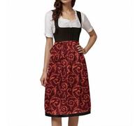 Morph Suits Adults German Oktoberfest Women's Print Lace Up Half Apron Cosplay Costume Bavarian Themed Party Dress Up Accessory(S)