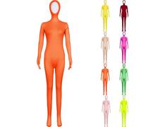 Morph Suits for Adults and Kids Unisex Stealth Suits for Stage Performance and Costume Events Dress Full Body Morph Suits Jumpsuits for Boys Girls Cosplay Costume Orange (1-Orange, 11-12 Years)