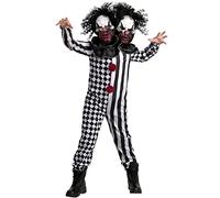 Morph Two Headed Scary Clown Costume for Kids, Kids Killer Clown Costume, Boys Halloween Costumes, Multicolored, L
