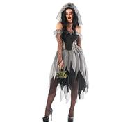 Morph Zombie Bride Costume for Women - Gothic Ghost Bride Halloween Costume - Dead Brides Outfit for Parties, Small