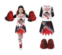 Morph Zombie Cheerleader Costume Kids, Halloween Costumes Zombie Cheerleader, Halloween Costumes For Kids, Small